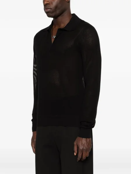 Pulover Tom Ford cu decolteu în V negru