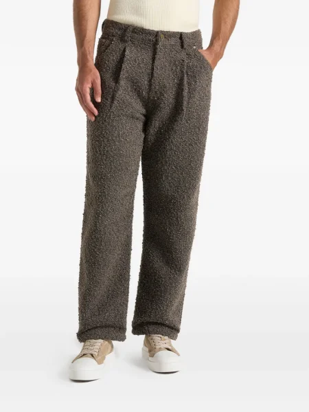 Plisované bouclé džíny Manière De Voir hnědé