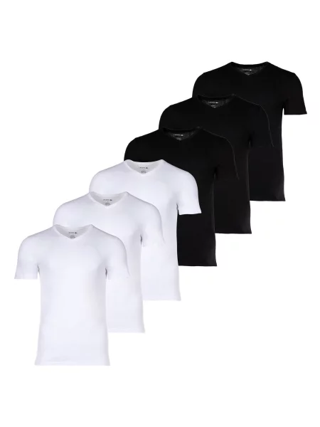LACOSTE Tričko černá bílá