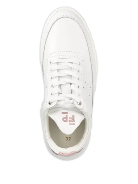 Sneakerși Filling Pieces din piele alb