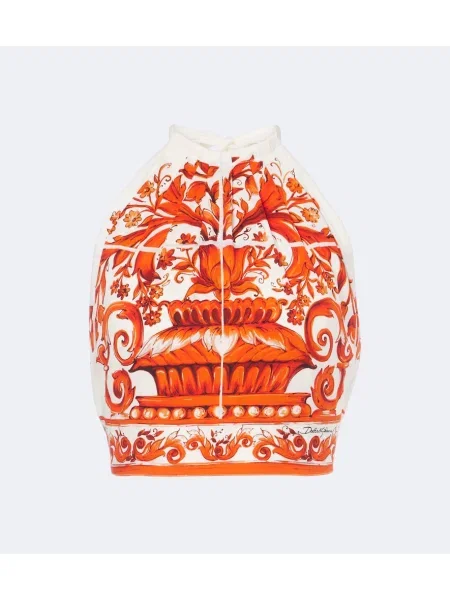 Top Dolce&gabbana de mătase portocaliu