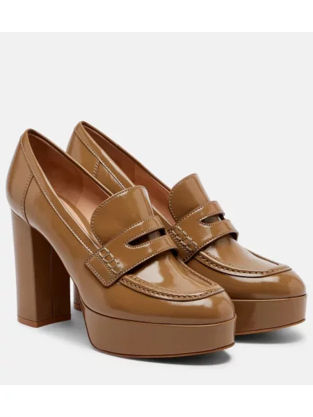Pantofi cu toc Gianvito Rossi din piele bej