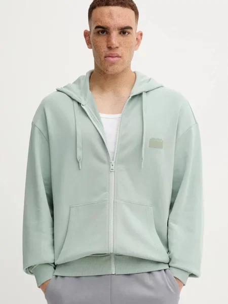 HUGO hanorac de cu glugă cu imprimeu verde