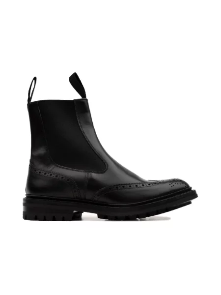 Buty do kostki Tricker's skórzane czarne