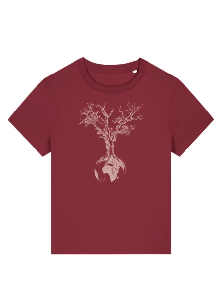 Life-Tree Tričko Weltenbaum burgundská červeň