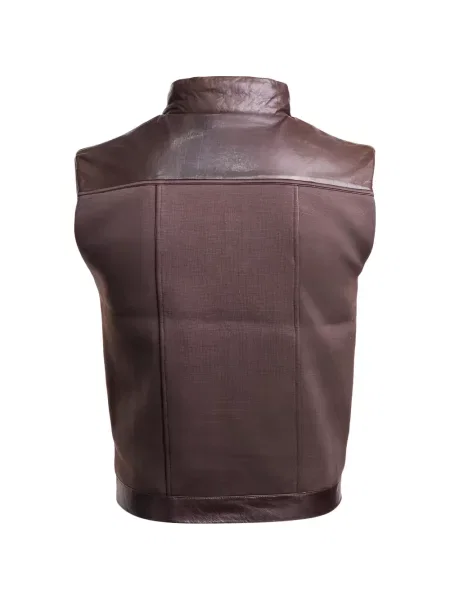 Vestă Manrico Cashmere din cașmir maro