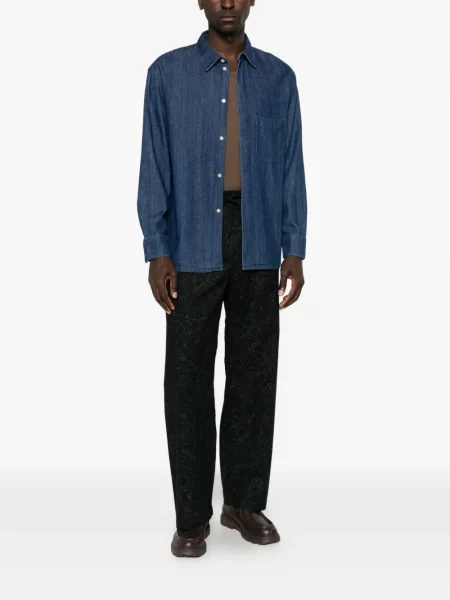 Pantaloni A Kind Of Guise cu imagine cu model paisley negru