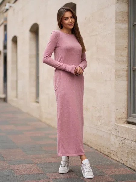 Вовняна Сукня максі ISSA Plus рожевий