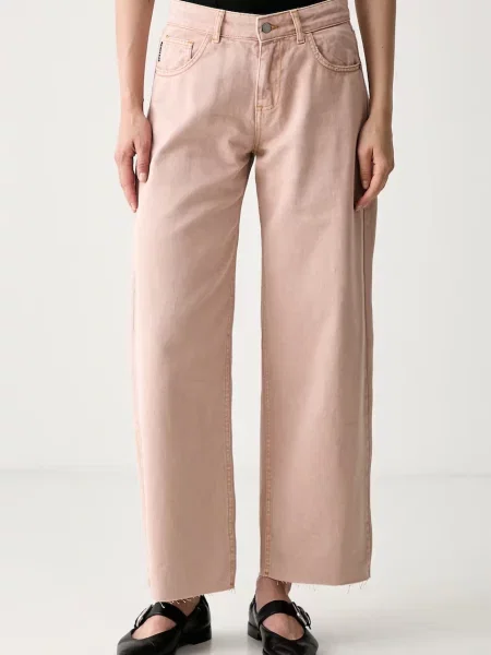 Haveone blugi relaxed fit pentru femei roz