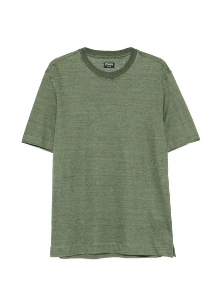 Tricou Zegna cu decolteu rotund verde