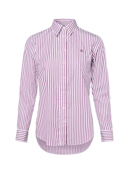 Lauren Ralph Lauren bluzka koszulowa Kobiety lila|biały w S biała