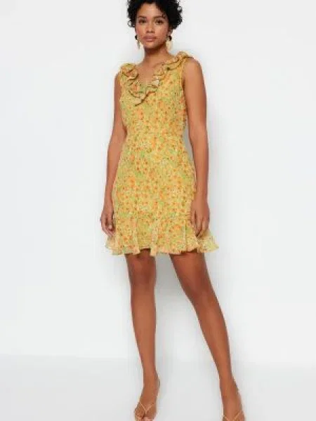 Rochie mini Trendyol țesută verde