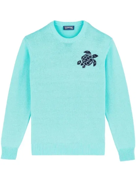 Svetr Vilebrequin s výšivkou modrý
