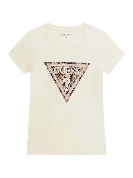 GUESS Tricou LEO alb
