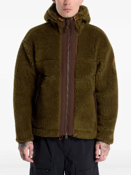 Hanorac cu glugă Napapijri din fleece verde
