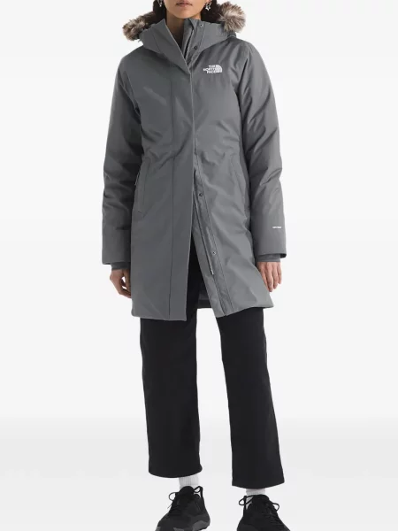 Garnitură de blană geacă parka The North Face cu blană gri