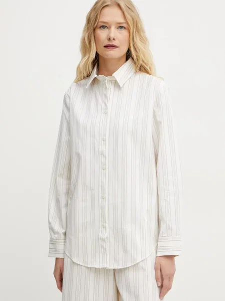 MM cămașă din femei cu guler clasic relaxed bej