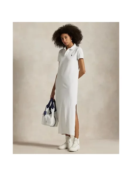 Ralph Lauren Sukienki Kobieta L sukienka polo biały