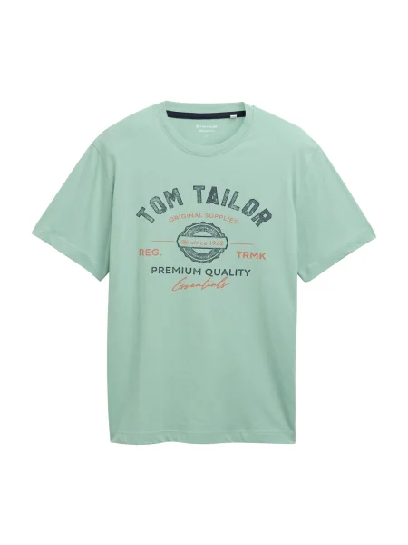 TOM TAILOR Tricou mentă / închis / portocaliu verde