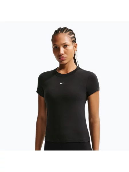 Tricou pentru femei Nike Sportswear Chill Knit black/white alb