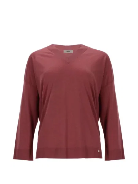 Тениска с v-образно деколте Herno с V-образно деколте червено