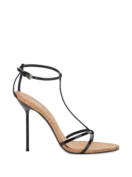 Pantofi cu toc Paris Texas cu bretele negru