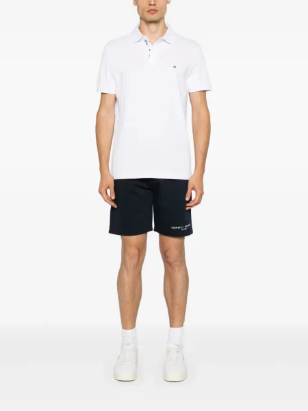 Siuvinėta polo marškinėliai Tommy Hilfiger balta