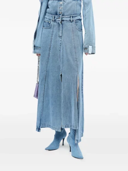 Fustă din denim Rokh albastru