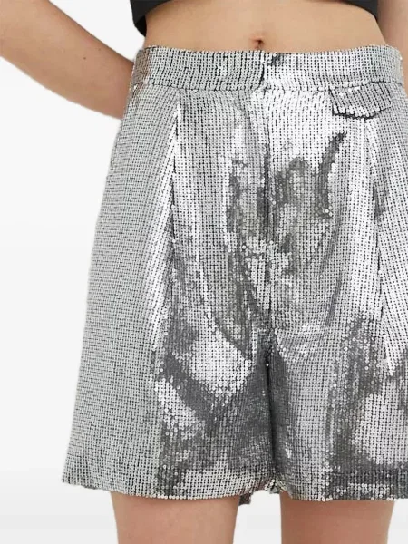 Pantaloni scurți Day Birger Et Mikkelsen cu paiete argintiu