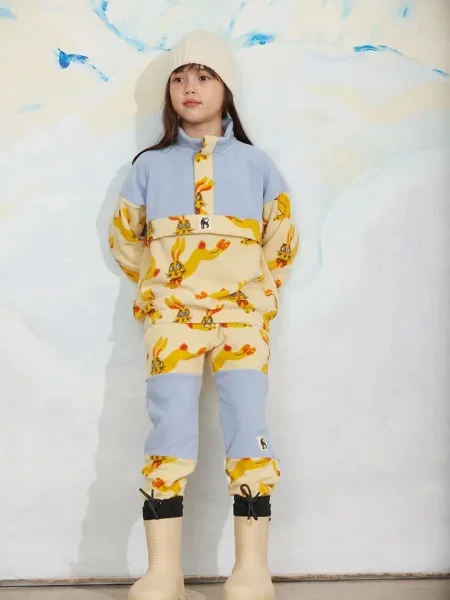 Mini Rodini штани дитячі флісові Rabbits