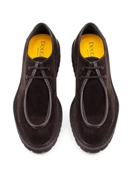 Pantofi derby Doucal's de catifea cord maro