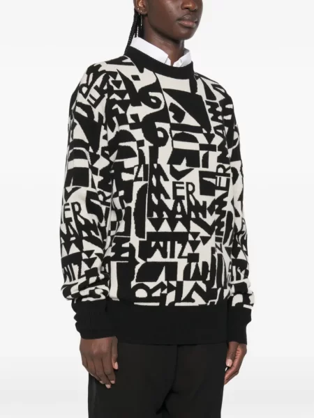 Pulover Zimmermann tricotate cu autograf negru