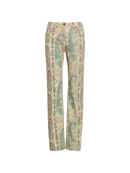 Proste jeansy Etro z wzorem paisley