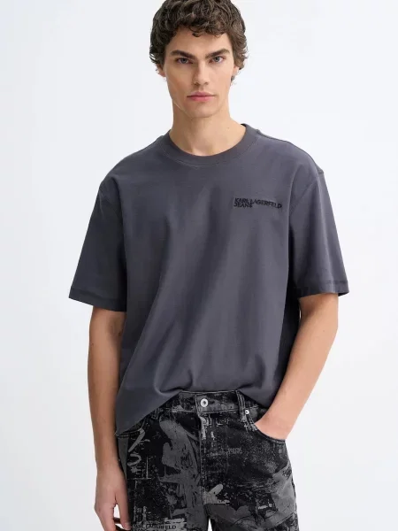 Tričko Karl Lagerfeld Jeans šedá