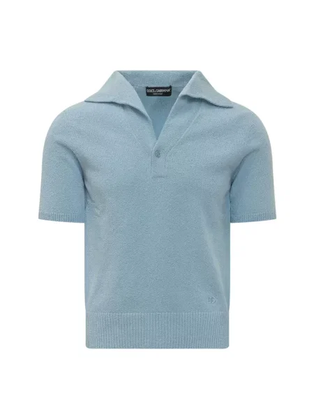 Dzianinowy sweter Dolce And Gabbana niebieski