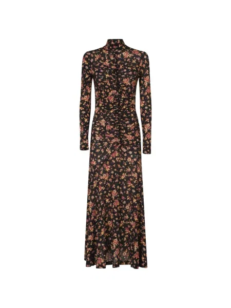 Rochie midi Ulla Johnson cu model floral cu imagine negru