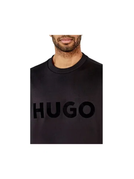 HUGO Bluza Dinex Mężczyźni jednolity M czarny