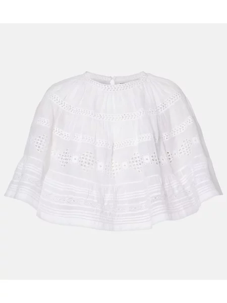 Top Marant Etoile din dantelă alb