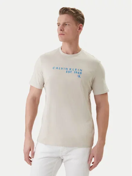 Calvin Klein Jeans Marškinėliai smėlio