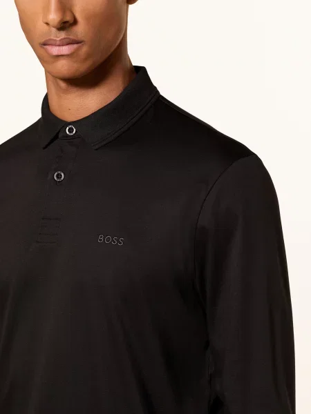 Boss Žerzejová Polokošile Pirol Regular Fit černá