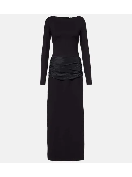 Rochie maxi Staud drapată de costum negru