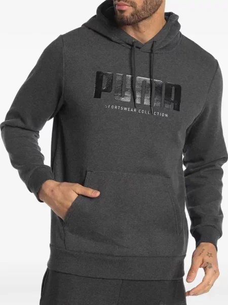 Hanorac cu glugă Puma cu imagine gri