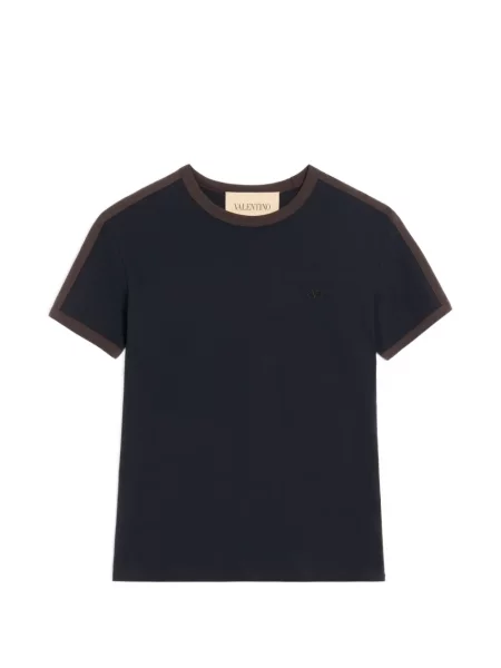 Tricou Valentino Garavani cu broderie albastru