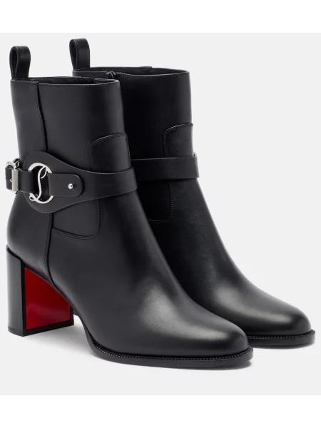Cizme scurte Christian Louboutin din piele negru