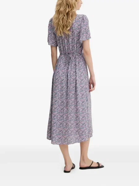 Rochie midi Marc O'polo cu model floral cu imagine până la genunchi albastru