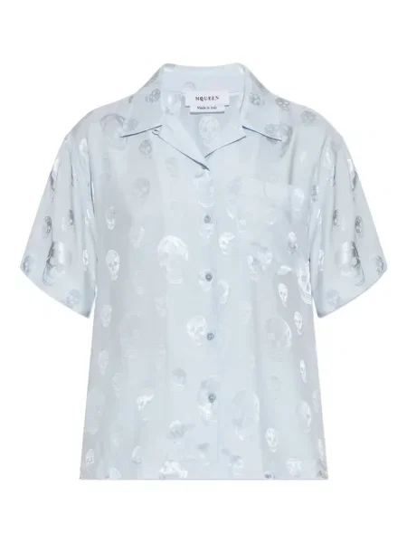Cămașă Alexander Mcqueen cu imagine albastru