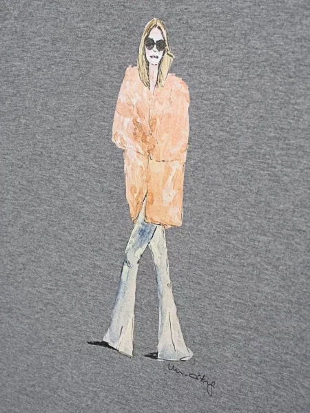 Tricou Un-artig cu imagine gri