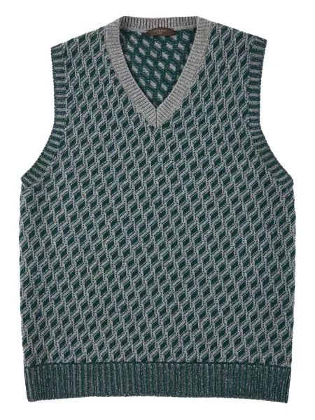 Vestă Zanone de lână verde