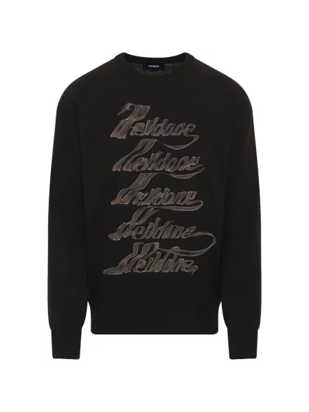 Pulover We11done cu imagine negru