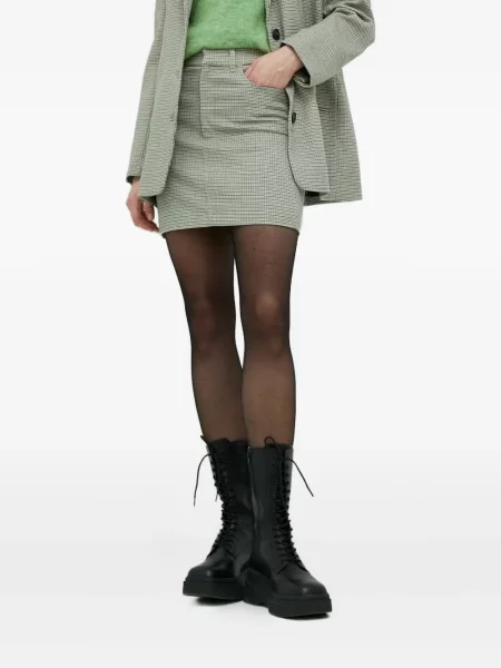 Fustă Gestuz în carouri verde